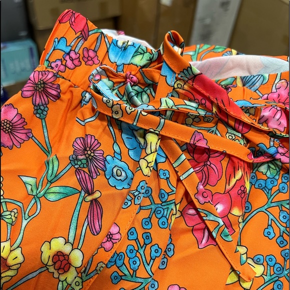 Boho Orange Floral Print Maxi Skirt - Picture 7 of 9